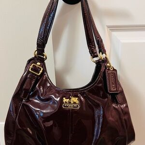 Coach Burgundy Patent Leather Purse
